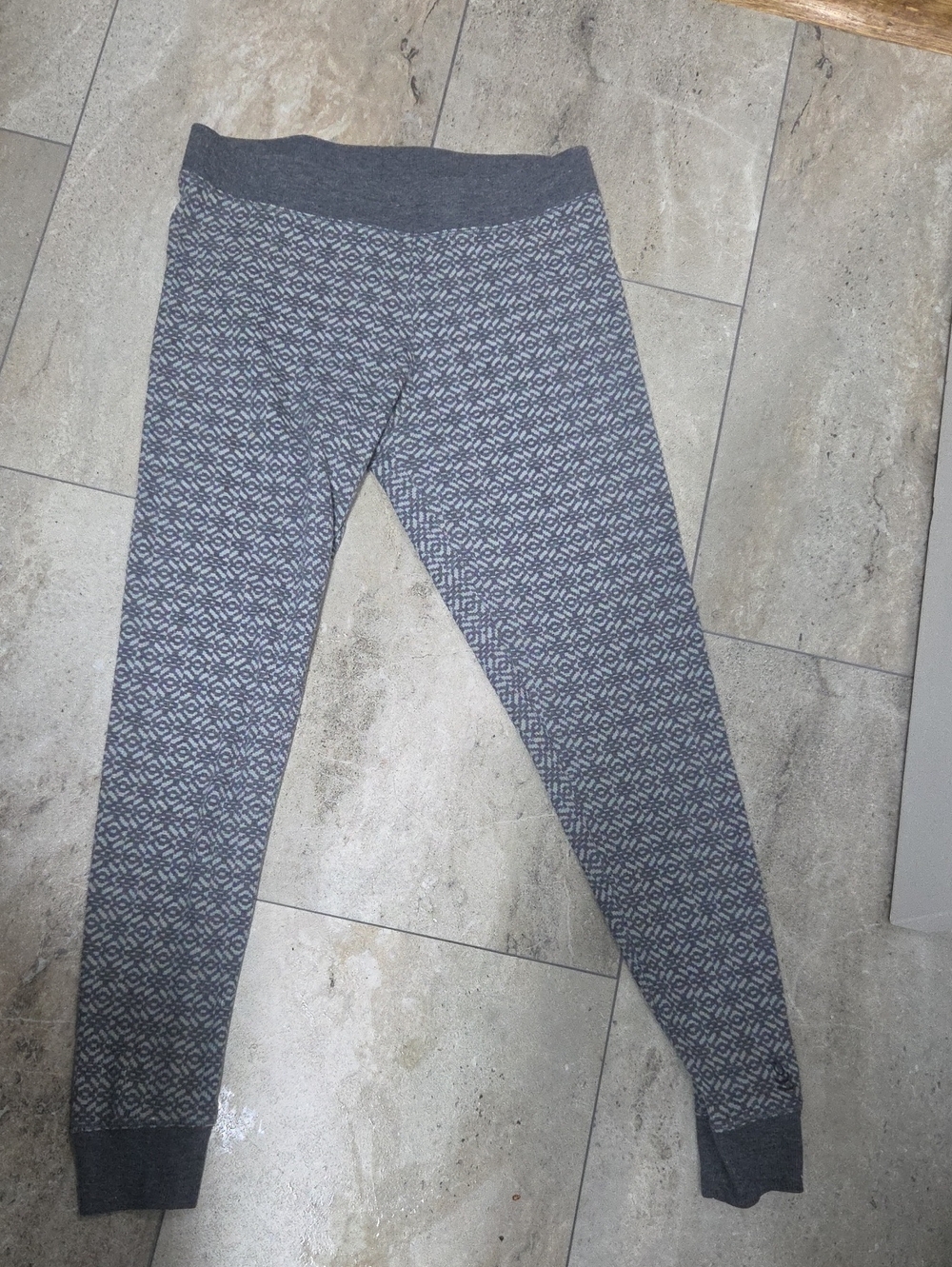 Cuddl Duds Gray Diamond-Patterned Leggings